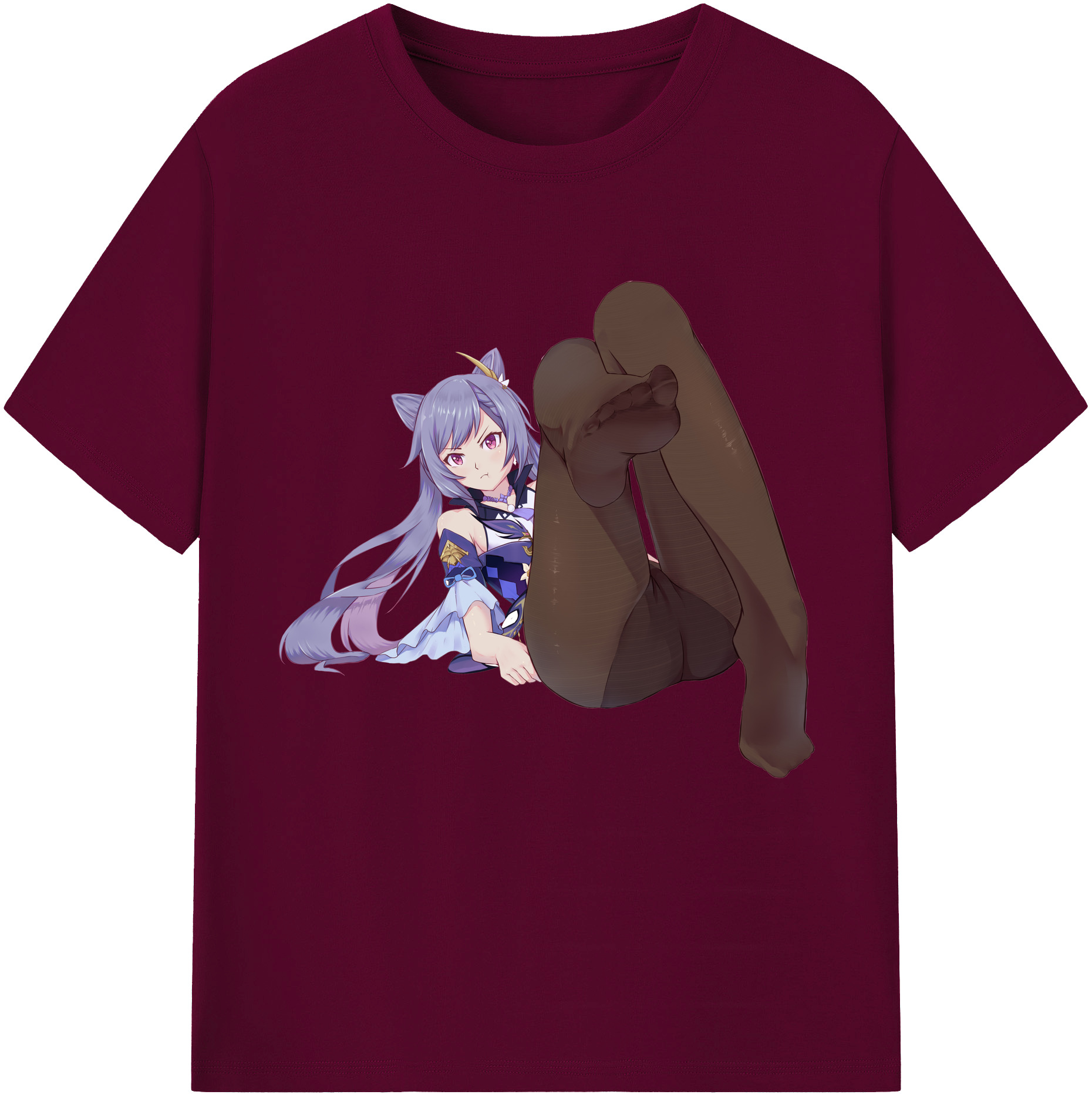 げんし神 刻晴 こくせい genshin Kokusei レディースカジュアルプリントTシャツ（綿100％）